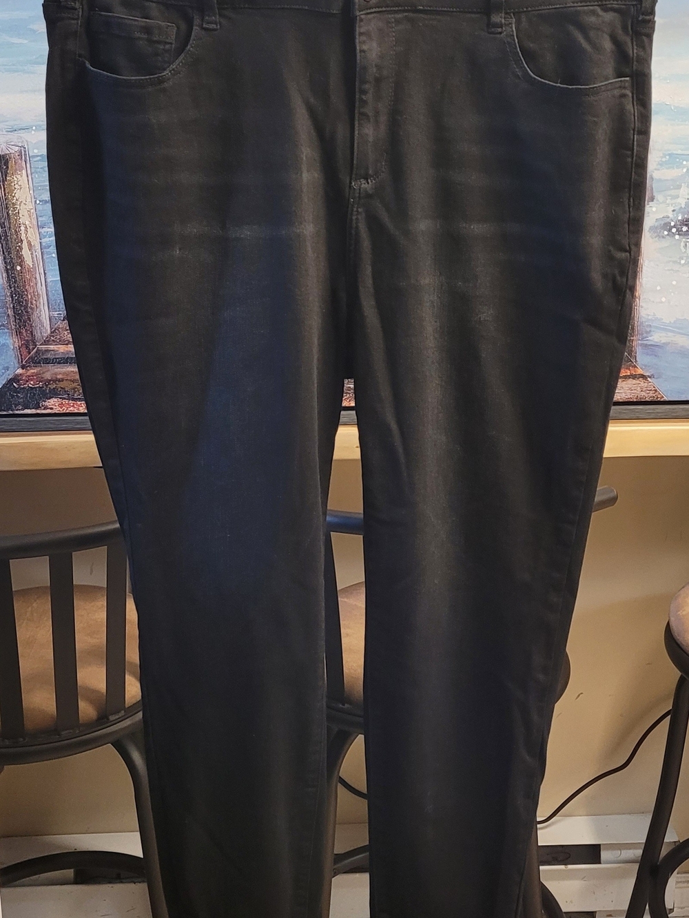 Warehouse One Plus Size XL 20w Women's Slim Black Jeans